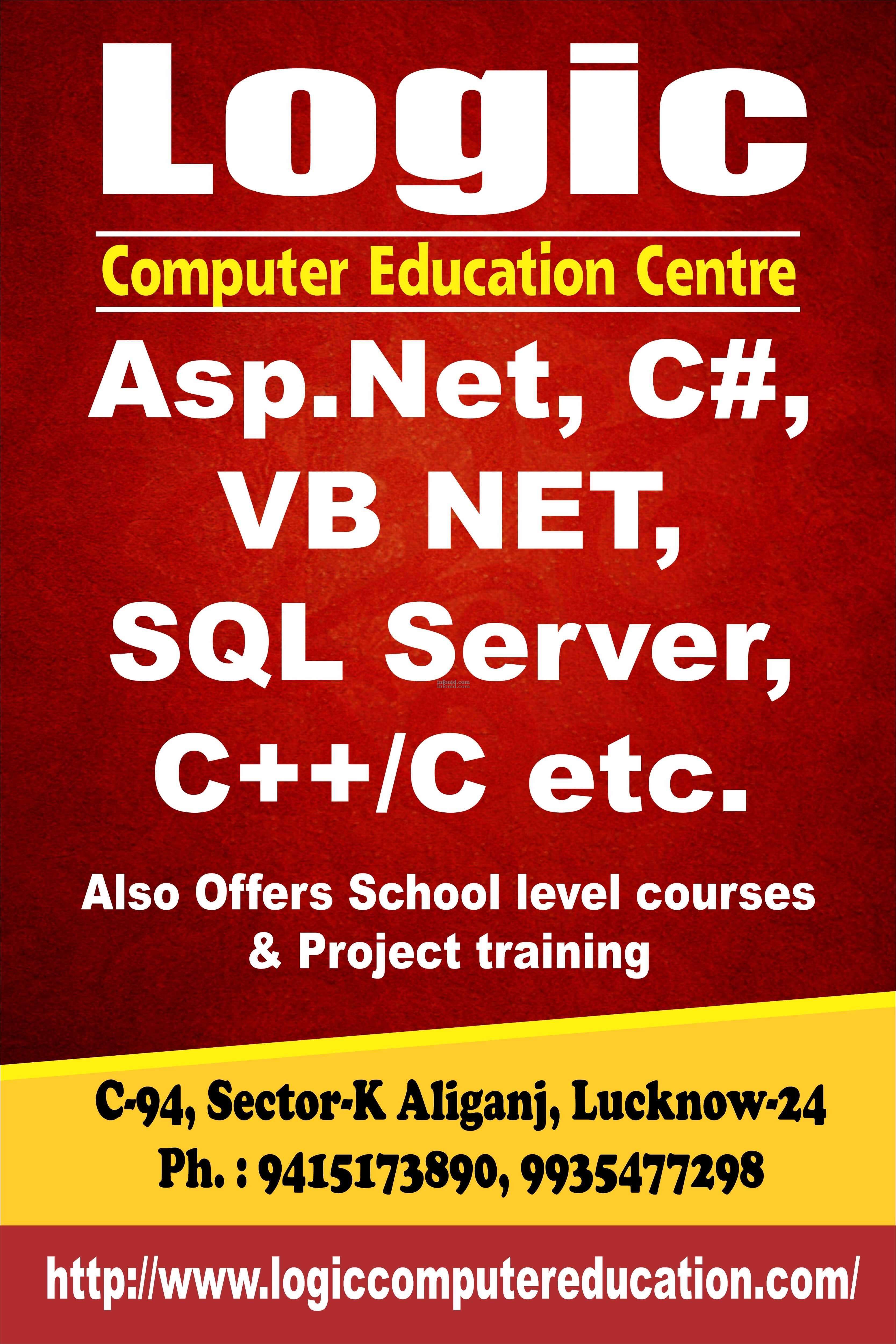 Logic Computer Education offers C,CPP , Asp.net,C Sql Server,tally,pyth